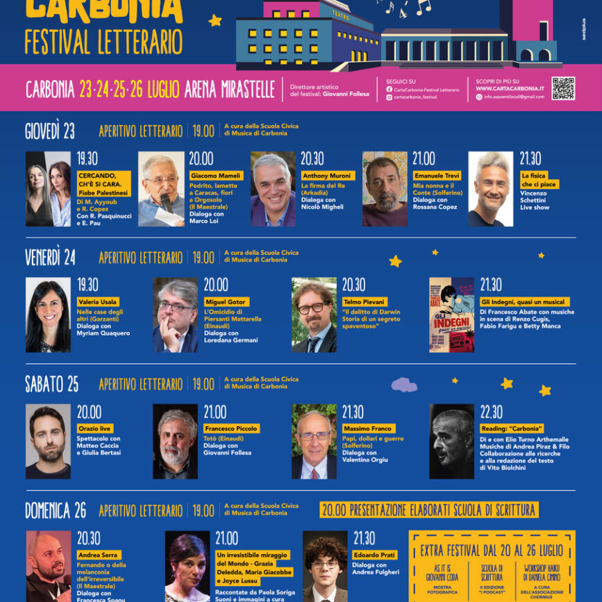 Carta Carbonia - locandina - festival letterario - ilRecensore.it