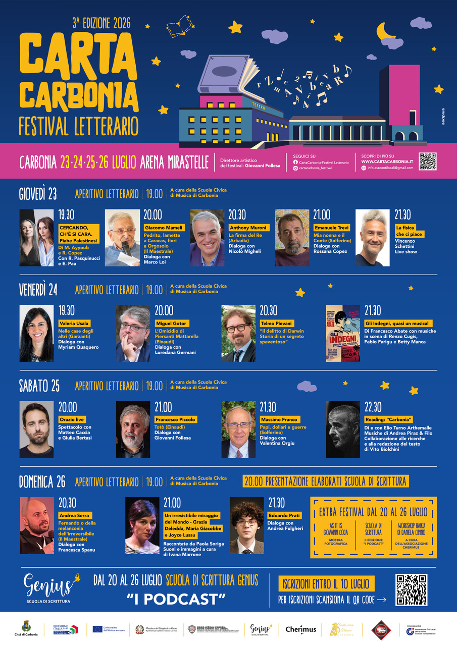 Carta Carbonia - locandina - festival letterario - ilRecensore.it