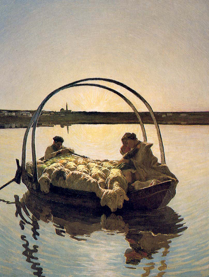 Ave Maria a Trasbordo, 1886, olio su tela, St. Moritz, Museo Segantini